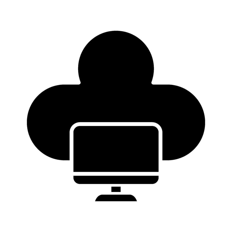 icono del sistema en la nube vector