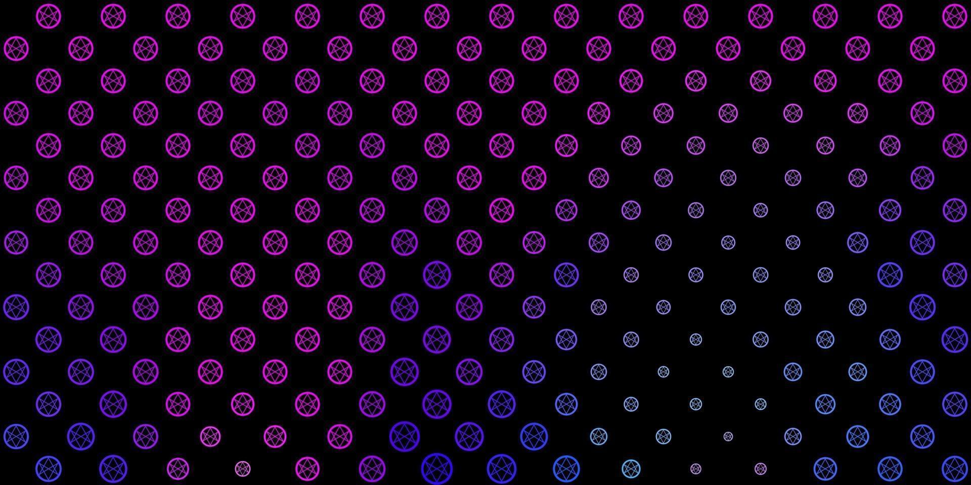 Dark Blue, Red vector backdrop with mystery symbols.