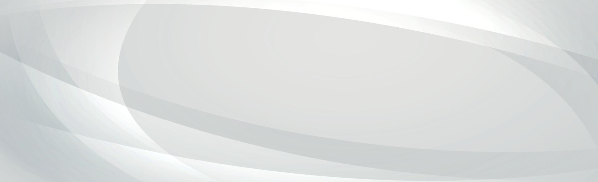 White vector panoramic background with wavy lines