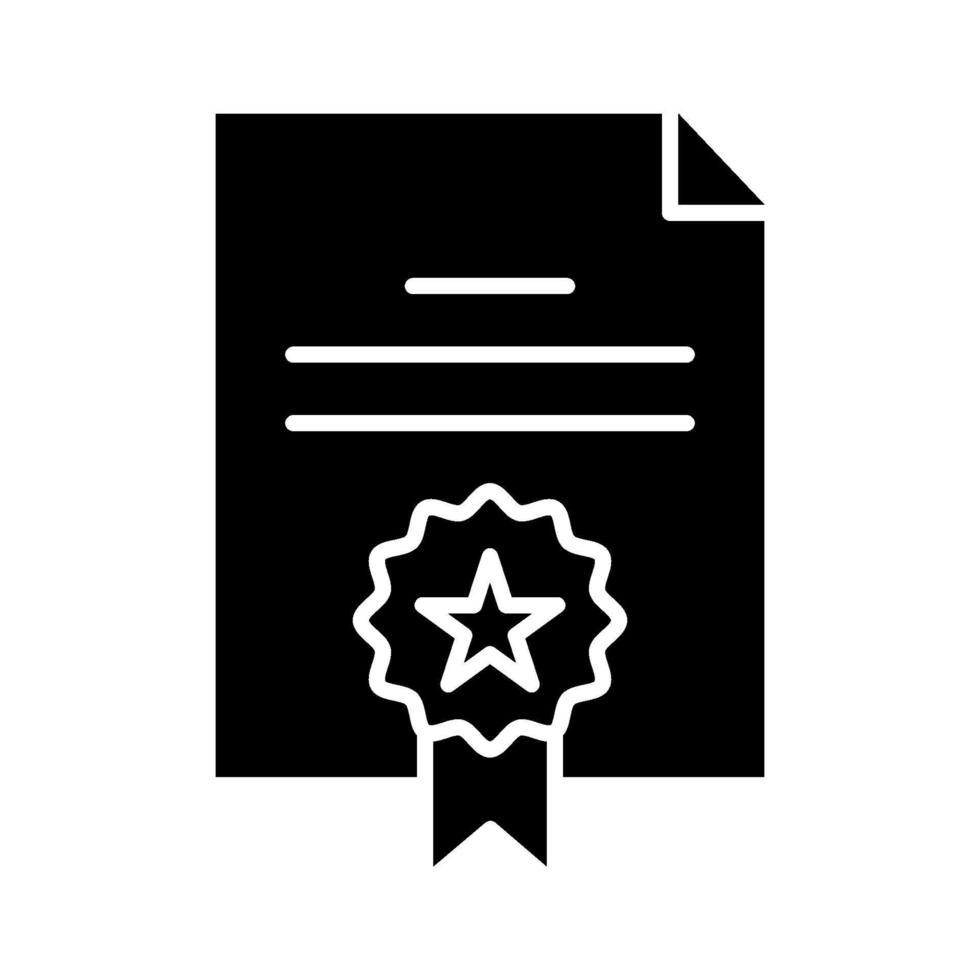 icono de vector de certificado