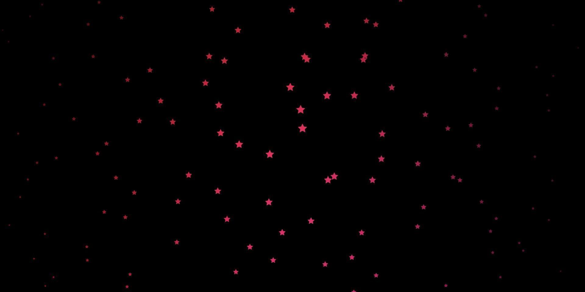 Dark Pink, Red vector layout with bright stars.