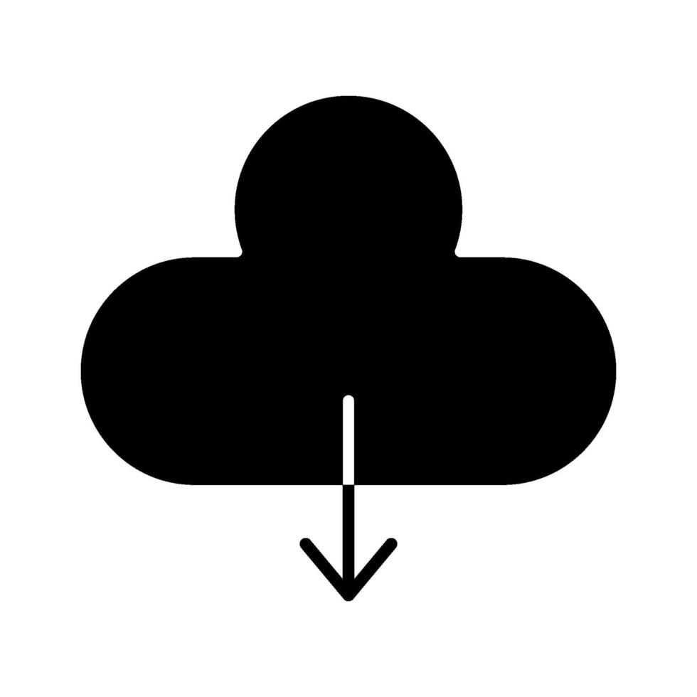 icono de descarga en la nube vector