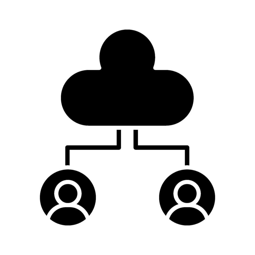 icono de usuarios de la nube vector