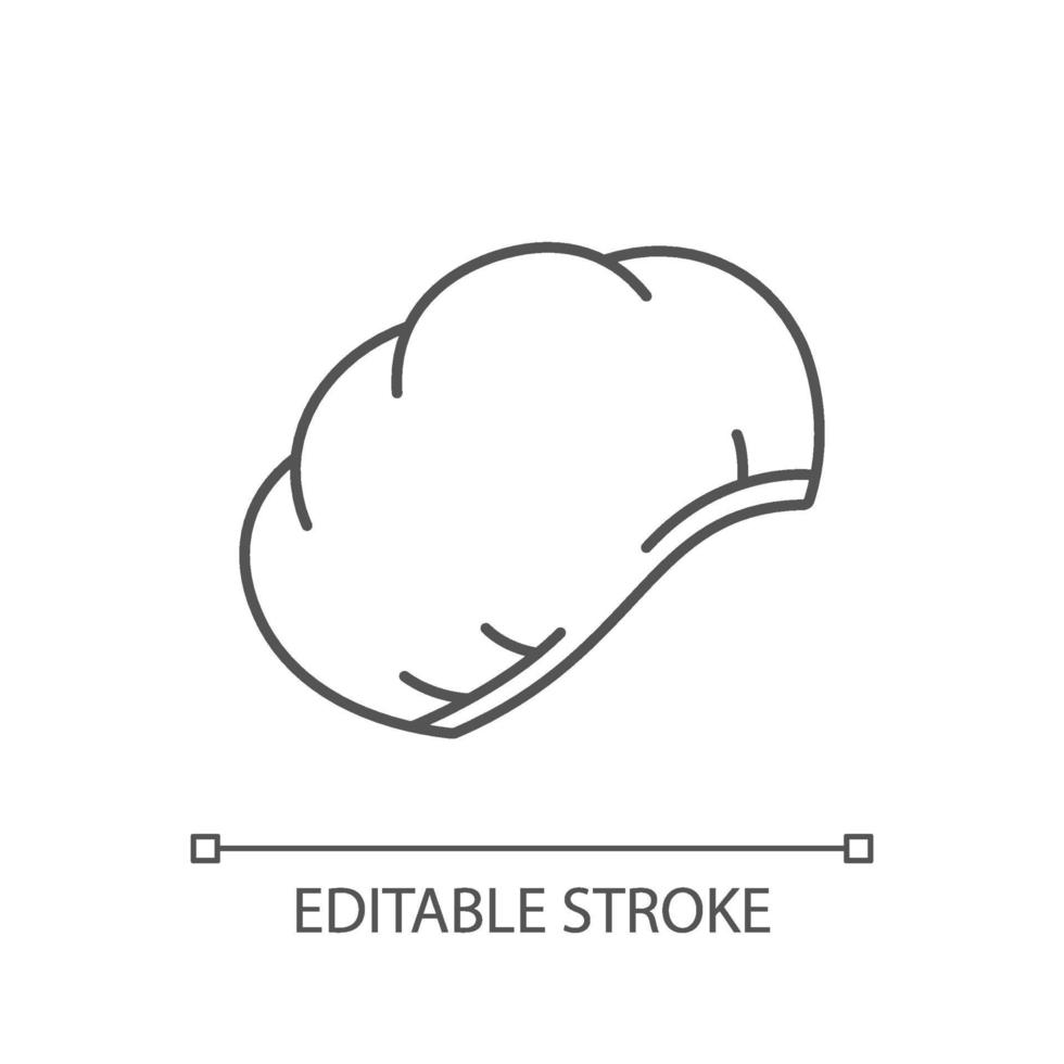 Disposable surgical cap linear icon vector