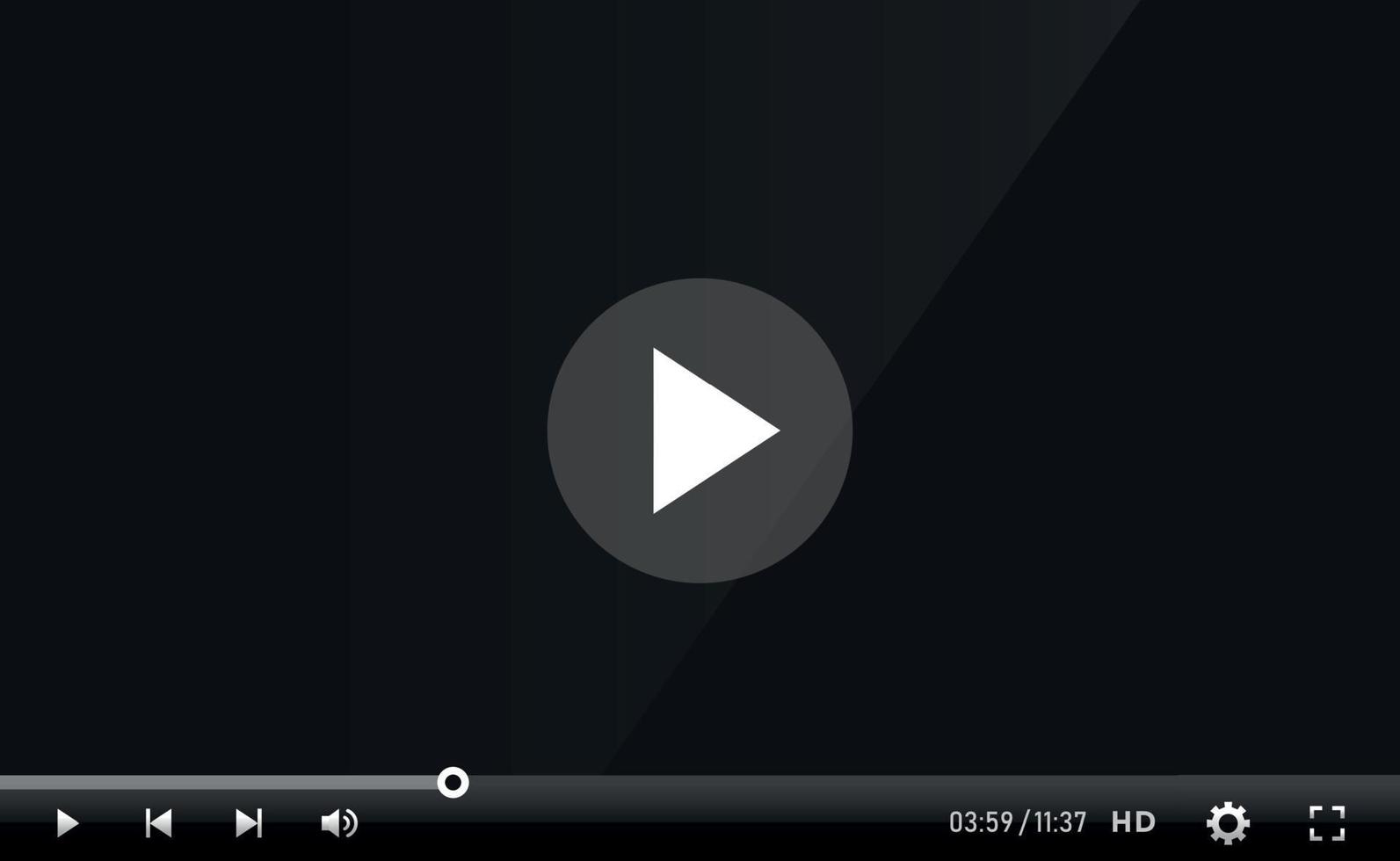 Video and Media Player Interface Template - Vector
