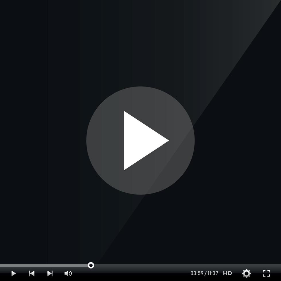 Video and Media Player Interface Template - Vector 2363273 Vector Art ...