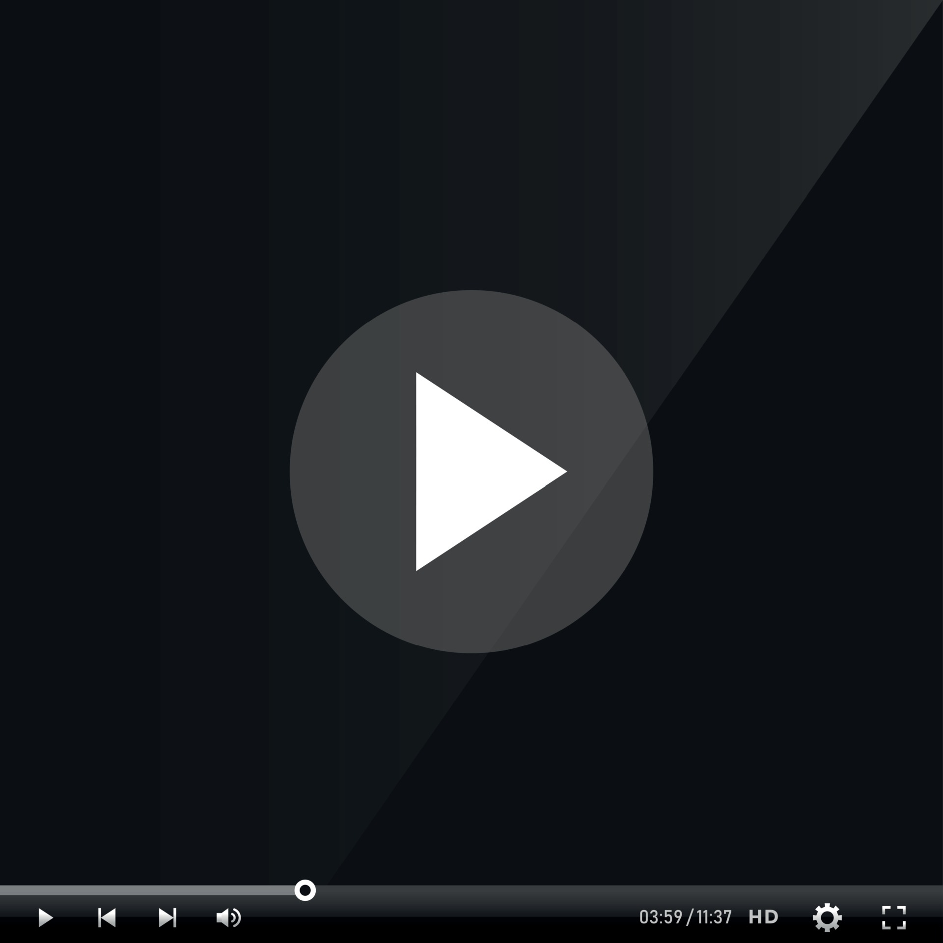 Video and Media Player Interface Template - Vector 2363273 Vector Art ...