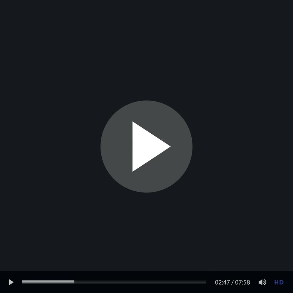 Video and Media Player Interface Template - Vector 2363299 Vector Art ...