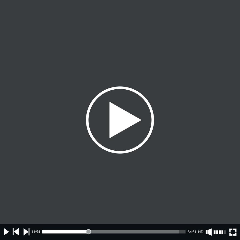 Video and Media Player Interface Template - Vector