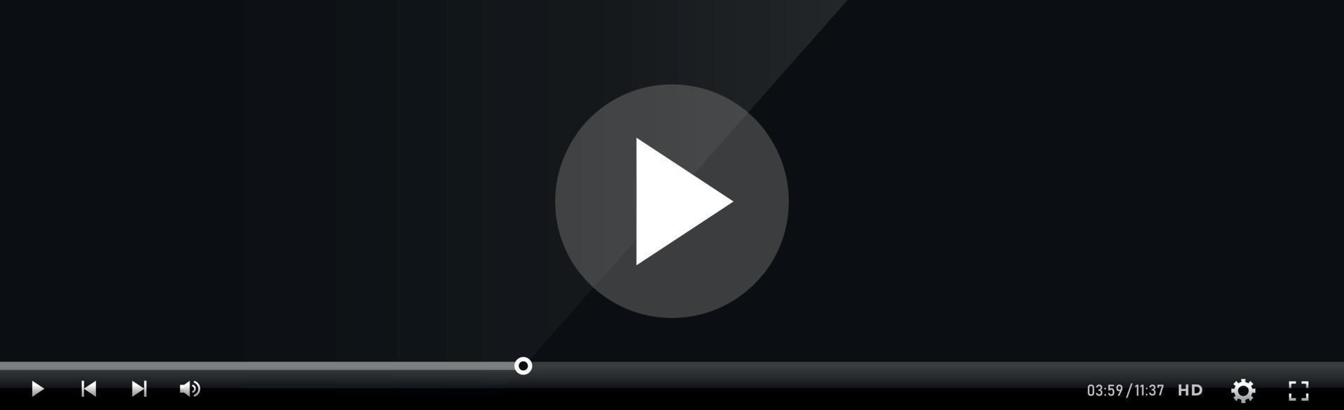 Video and Media Player Interface Template - Vector