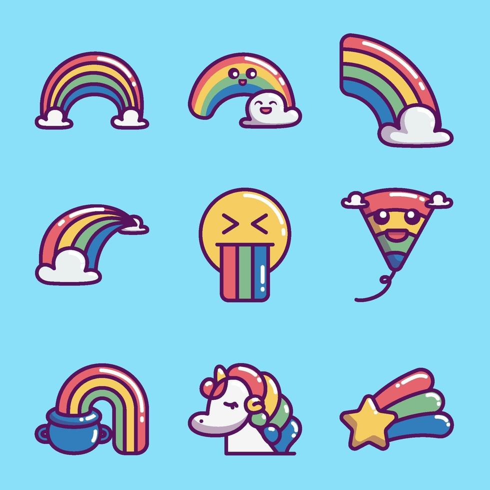 Rainbow Icon Collection vector