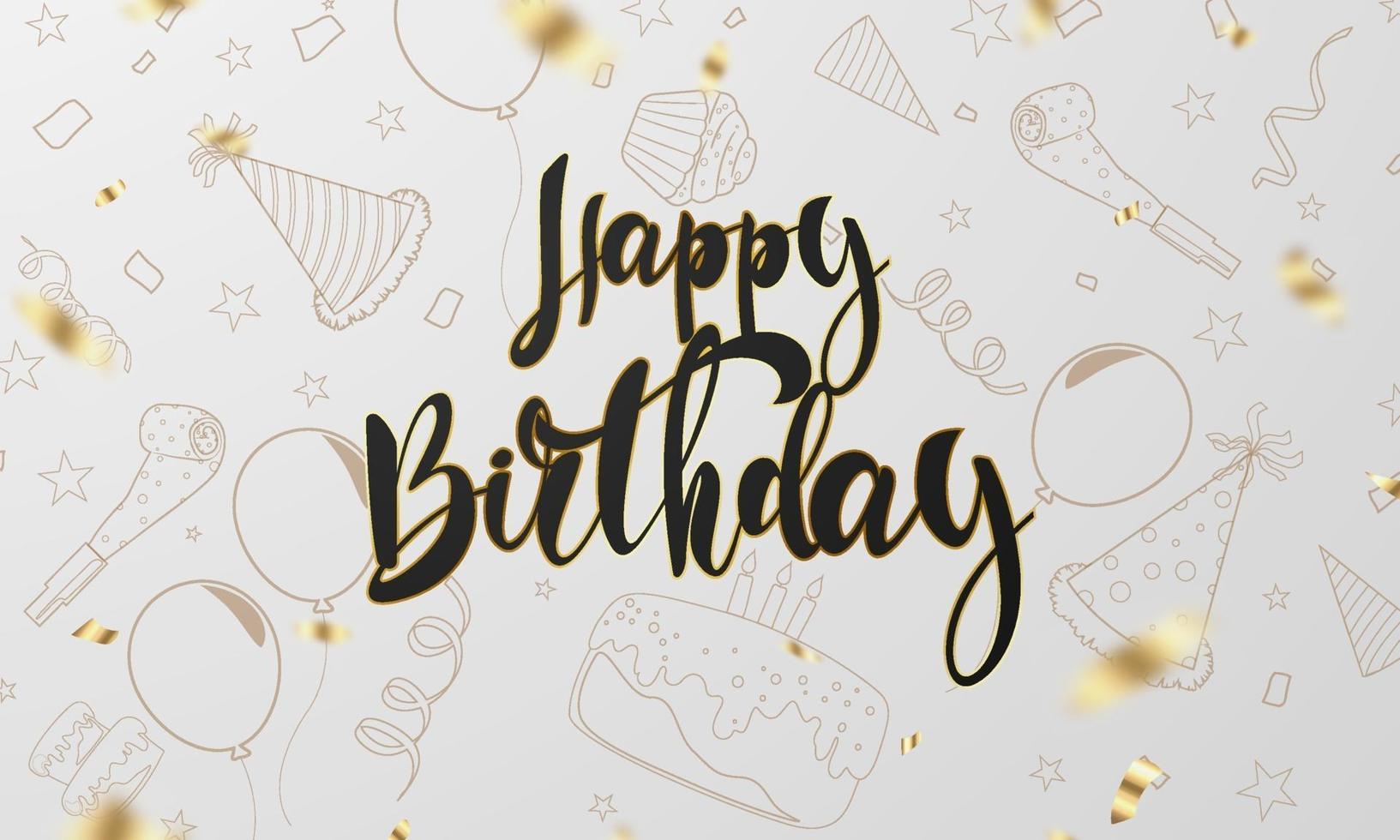 Happy Birthday banner celebration background vector