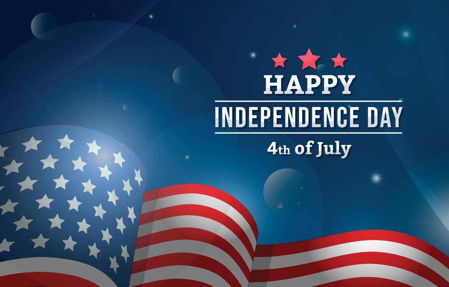 4th of July American Flag Background vector