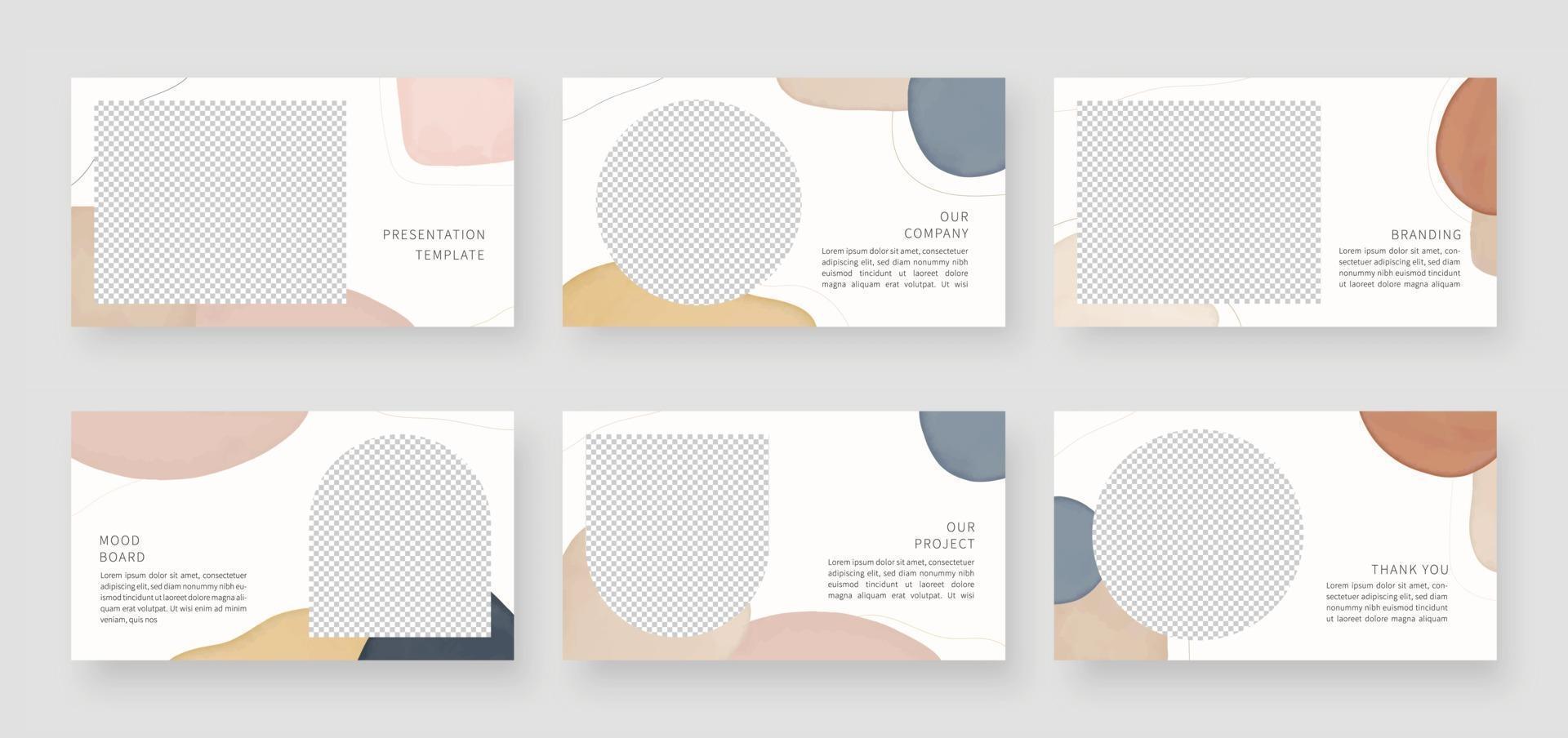 Modern presentation templates. Business presentation template and page layout design. Vector illustration.