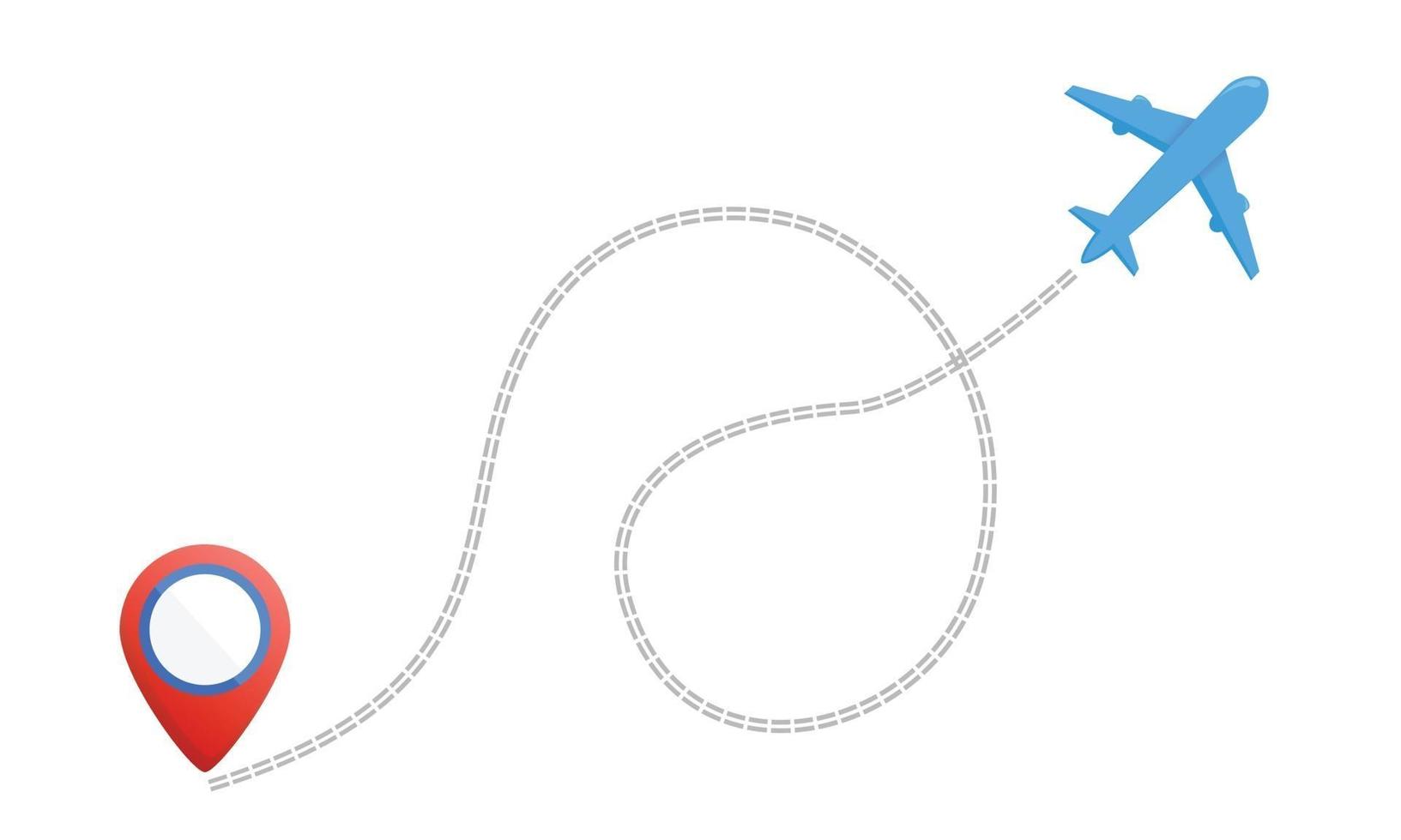 Airplane line path, aircraft tracking, traveling icon, icon of air plane flight route vector