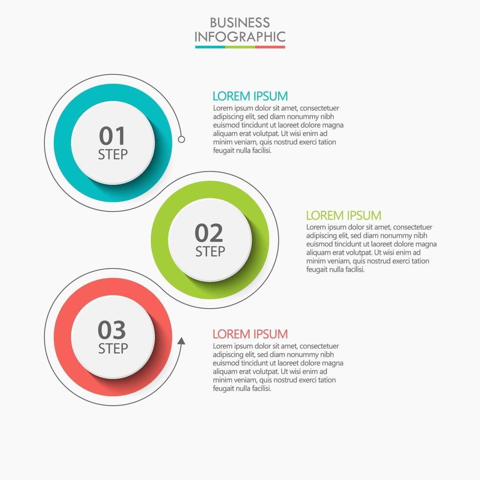 Infographic Thin Line Design Template With 3 Options vector