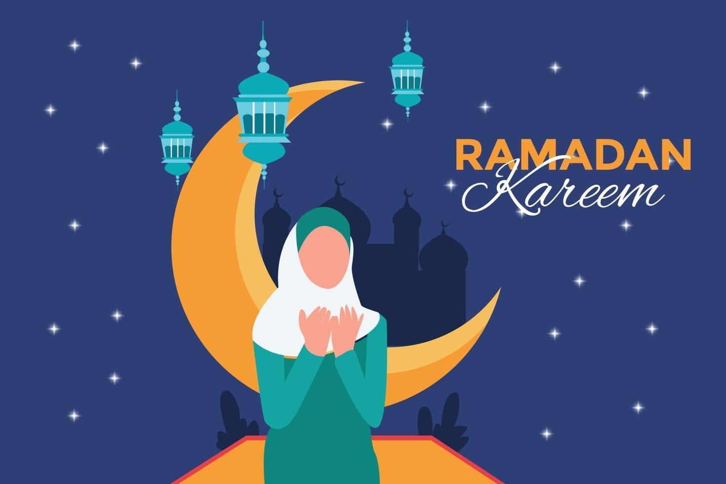 ramadan kareem festival islámico tradicional religioso vector