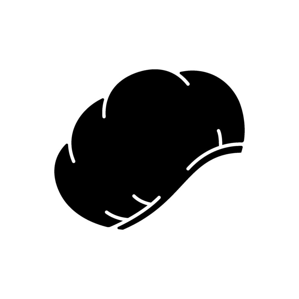 Disposable surgical cap black glyph icon vector