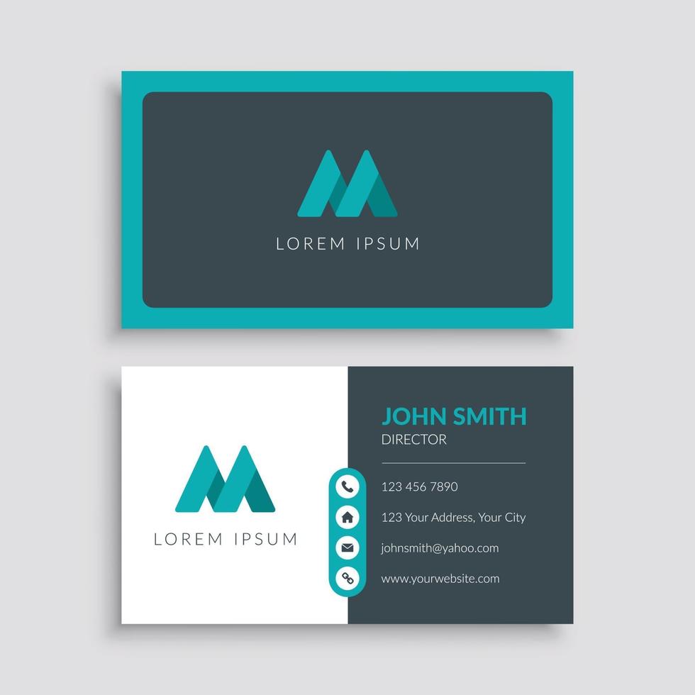 Modern Clean Corporate Business Card Template vector