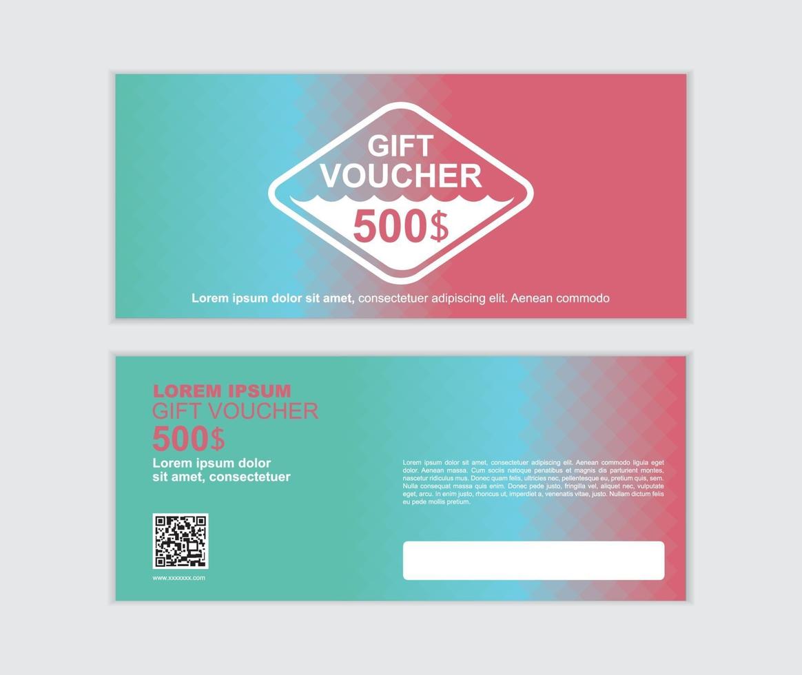 gift voucher vector design template set AA