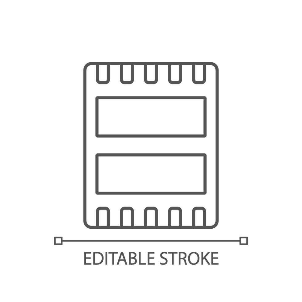 icono lineal de puerto de computadora vector