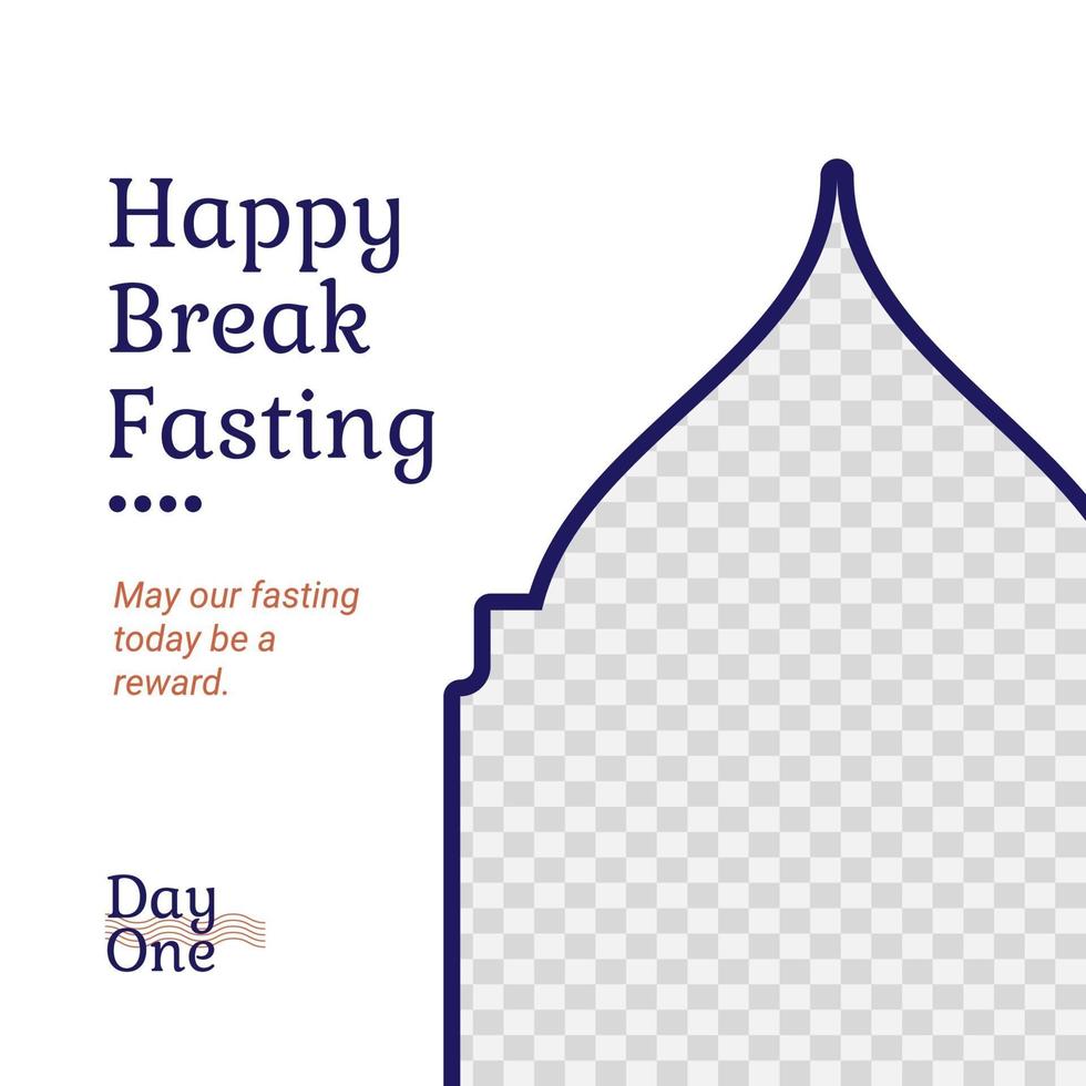 Ramadan Kareem Celebration Feed Post Template vector