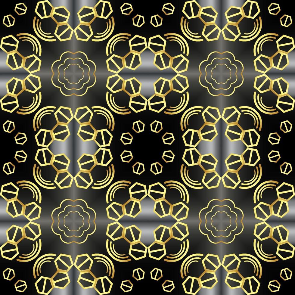This is a vintage golden silk texture with an art deco pattern vector