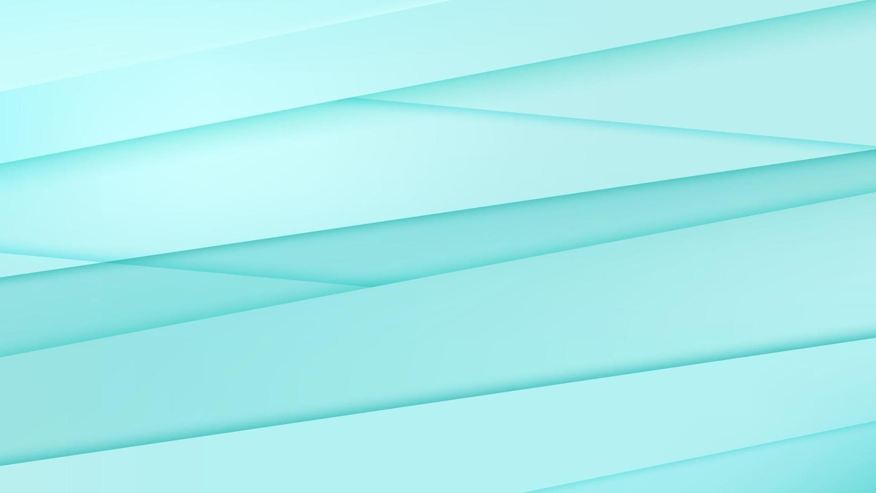 Abstract futuristic background with blue green overlapping rows vector