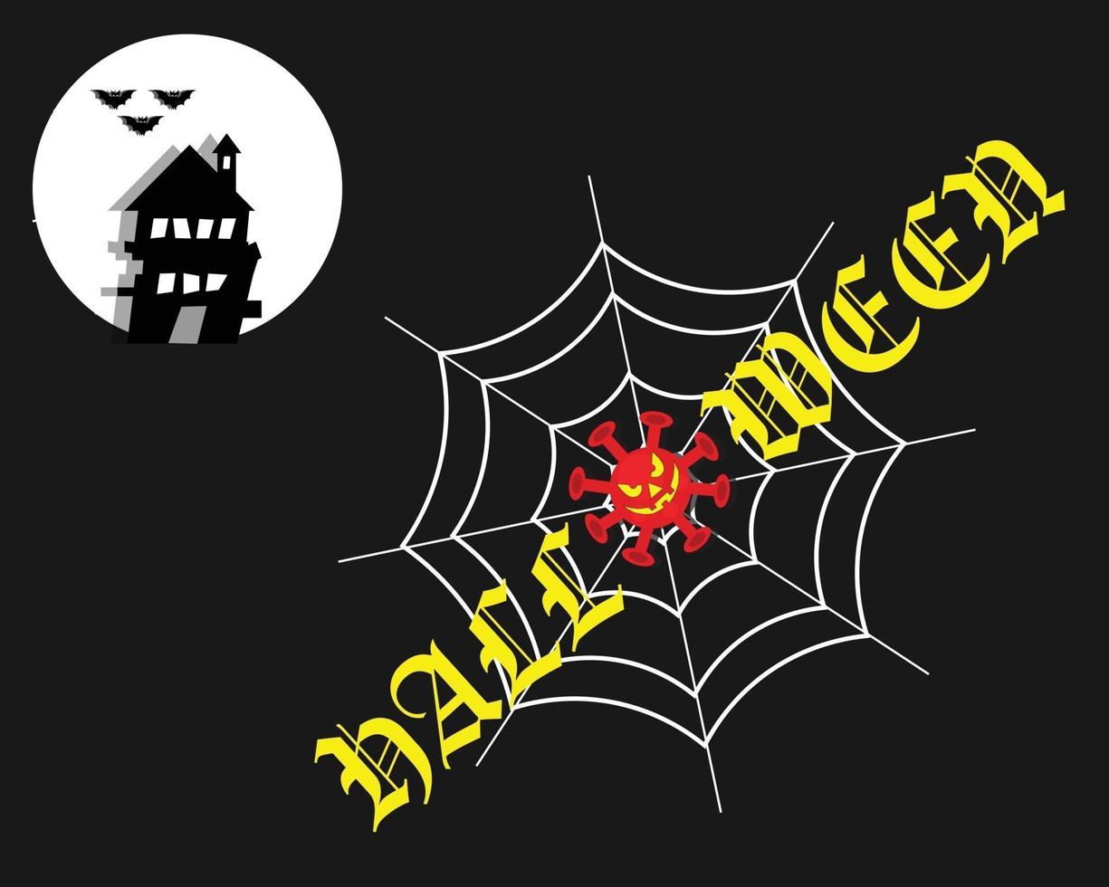 feliz halloween saludo fondos vector