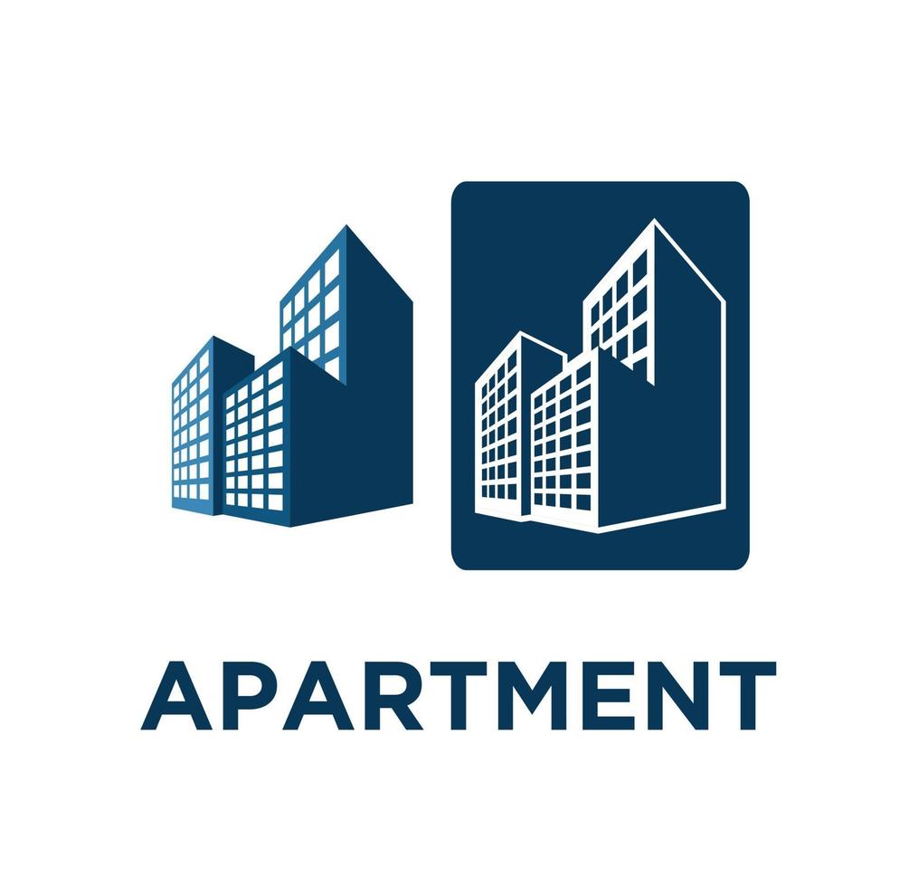 Apartment building design vector
