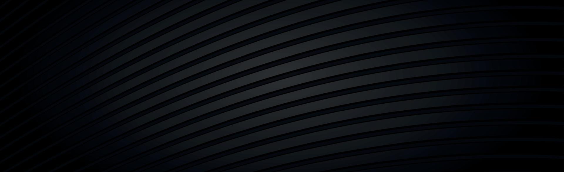 Abstract dark black textured panoramic background - Vector