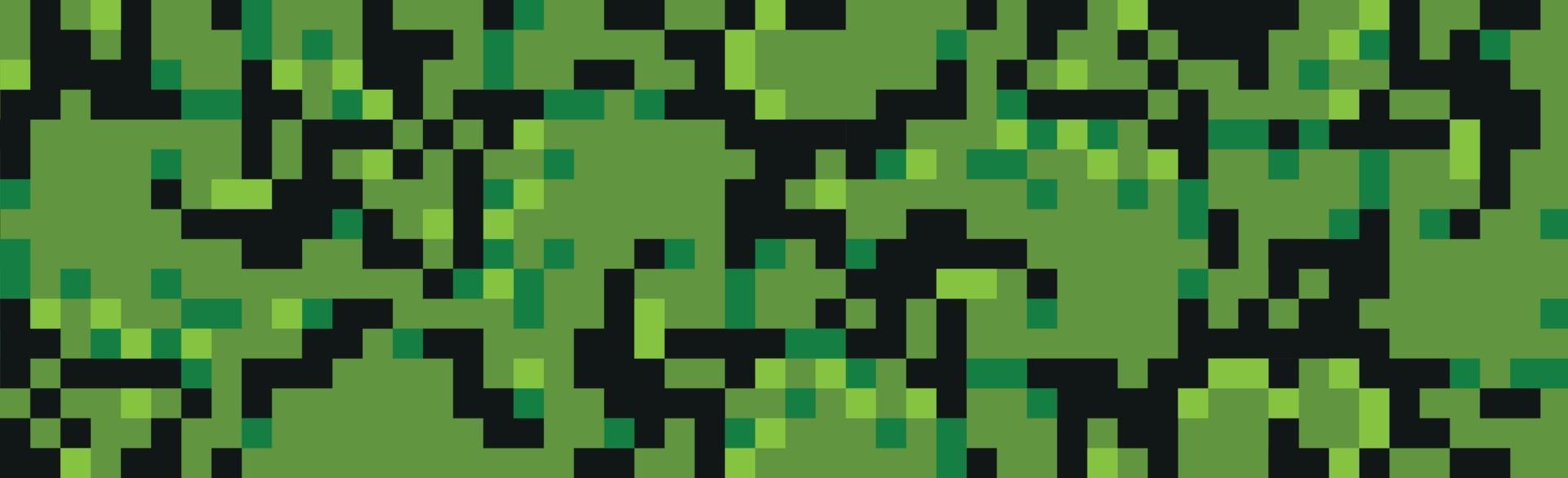Military or hunting panoramic khaki geometric seamless pattern - Vector