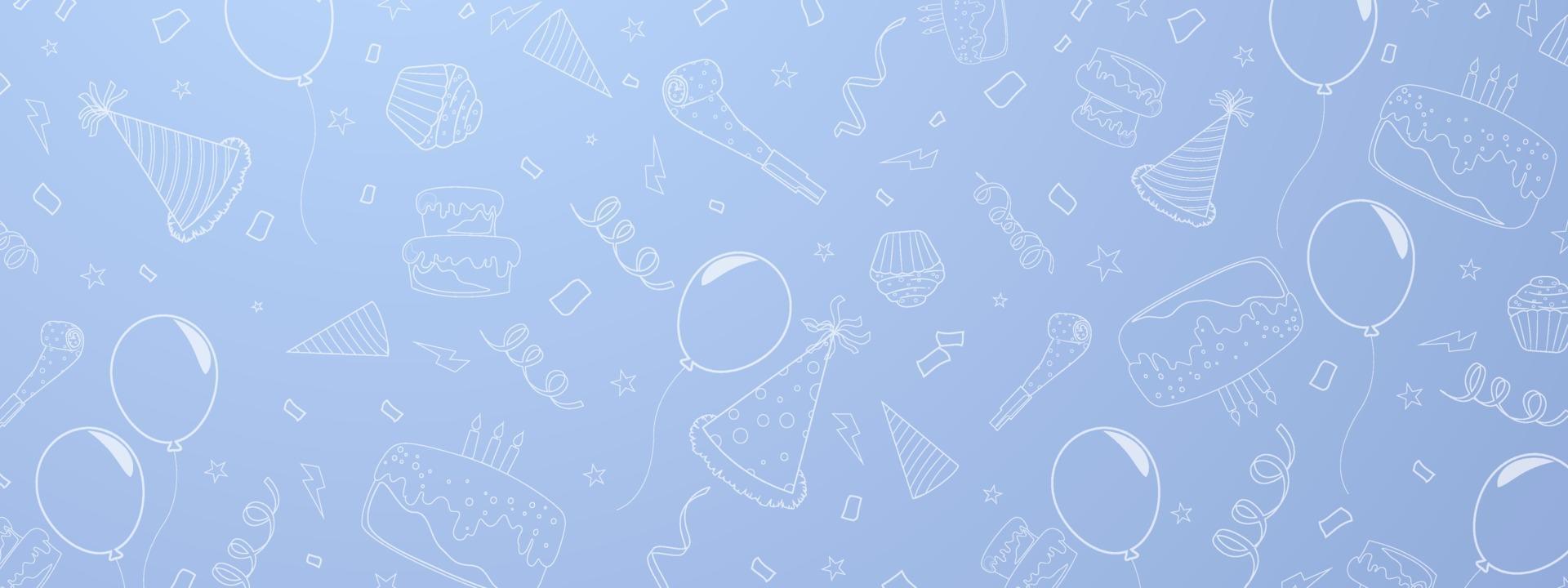 Happy Birthday banner celebration background vector
