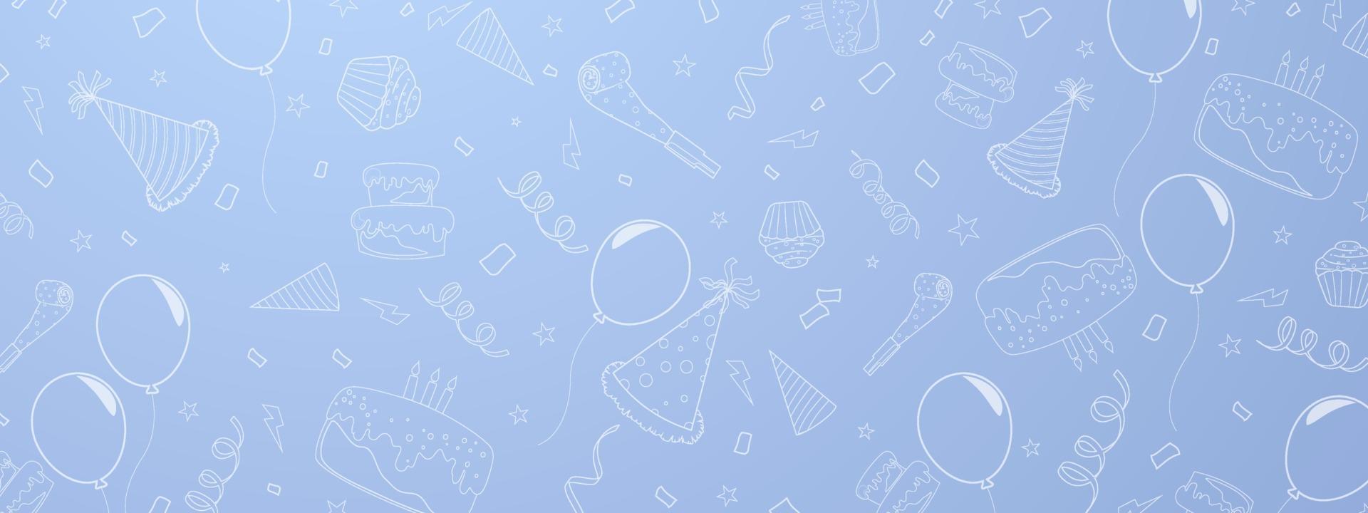 fondo de celebración de banner de feliz cumpleaños vector