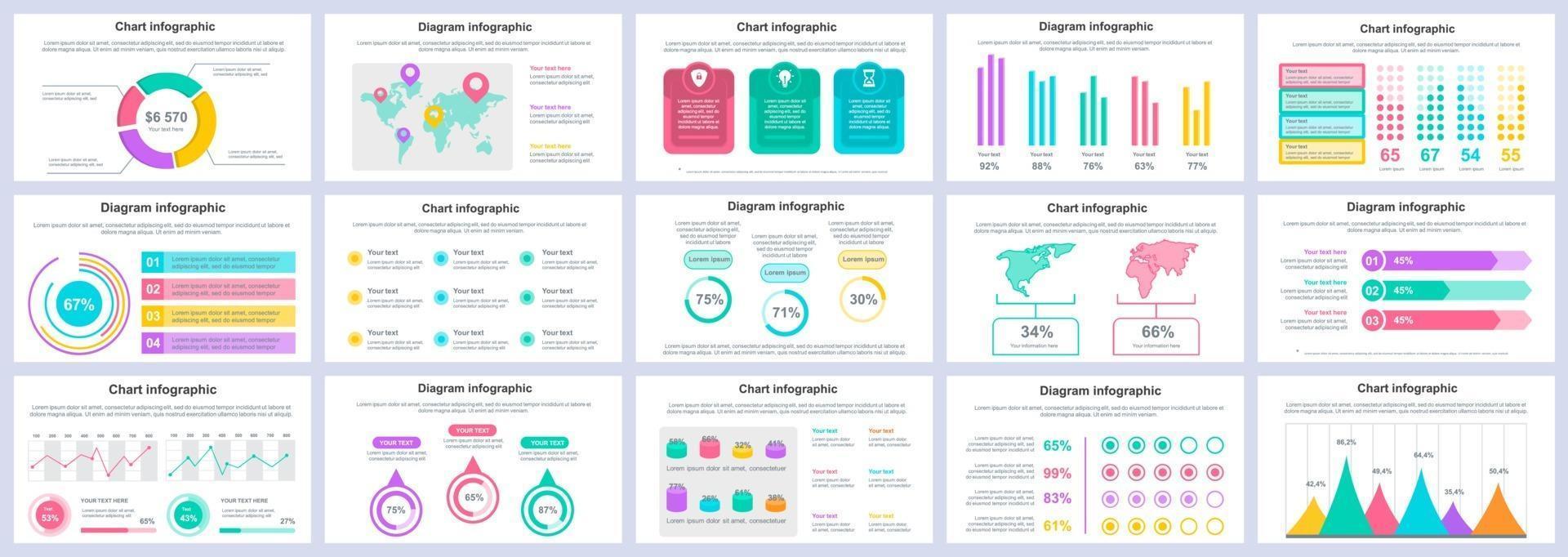 Plantilla de diapositivas de presentación de infografías de negocios y finanzas plantilla de diseño vectorial vector