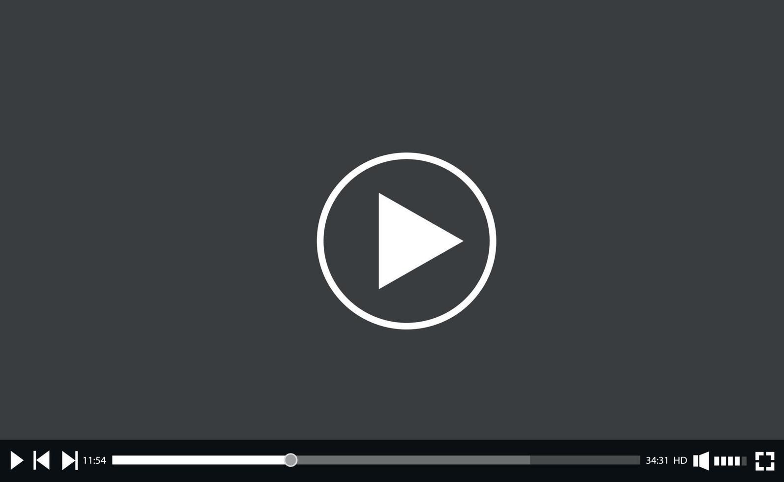 Video and Media Player Interface Template - Vector