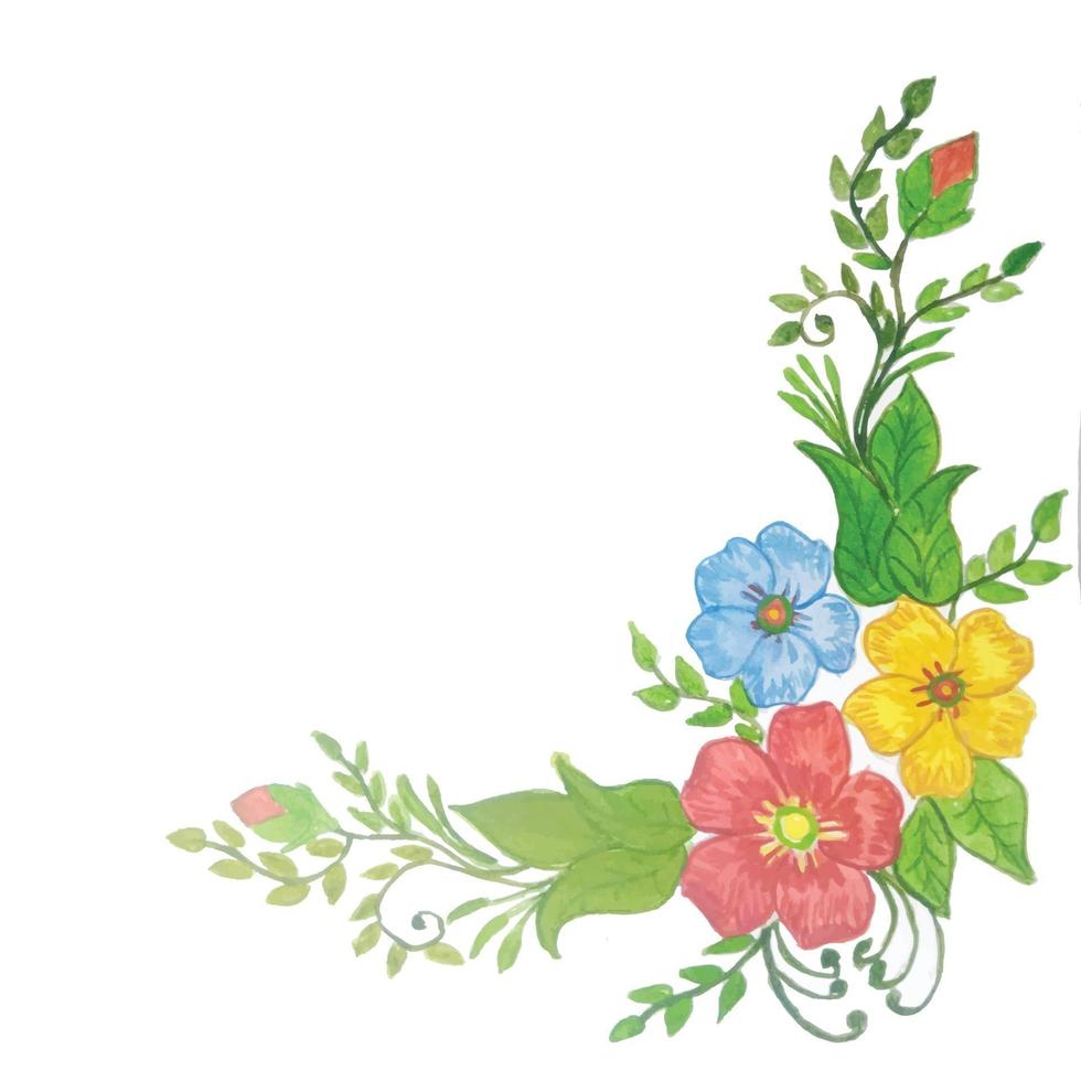Flowers watercolor illustration vector