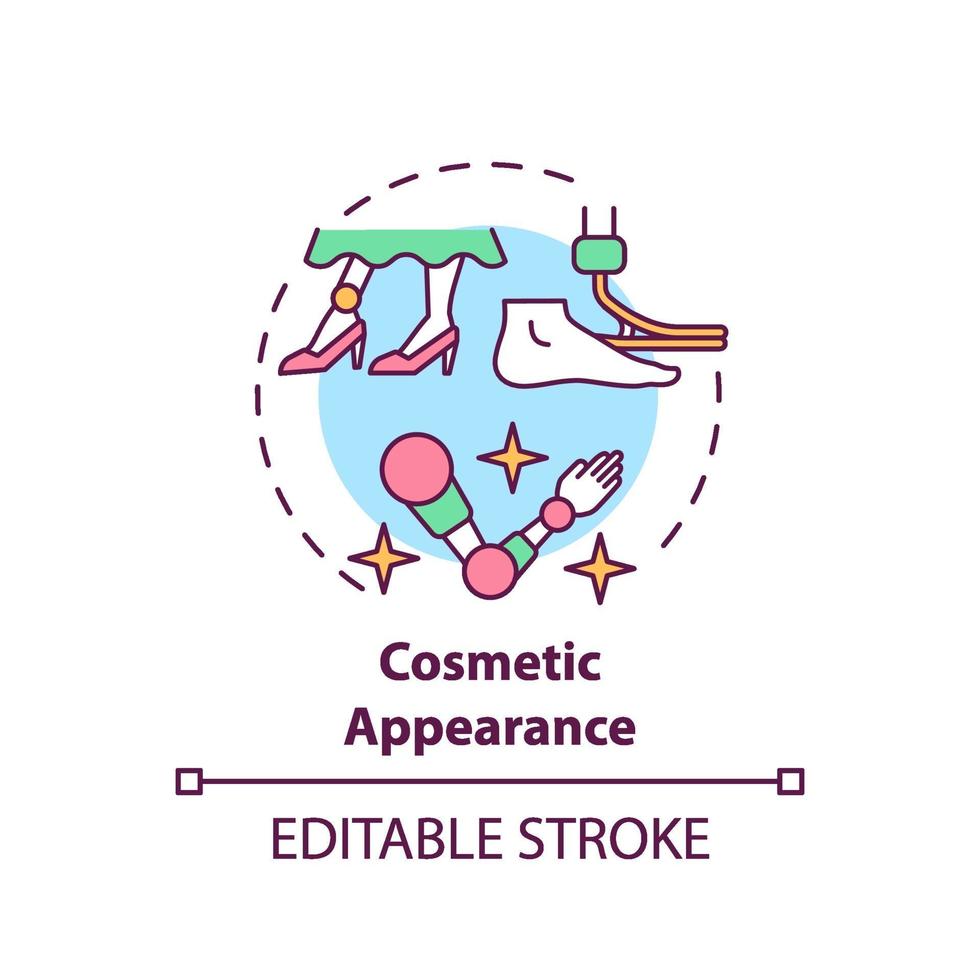 Cosmetic appearance concept icon vector