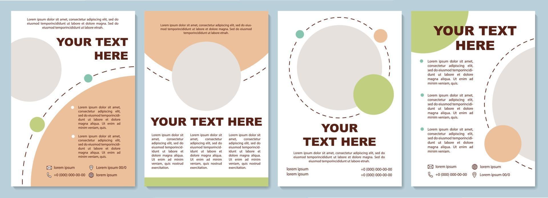 Bright colored brochure template vector