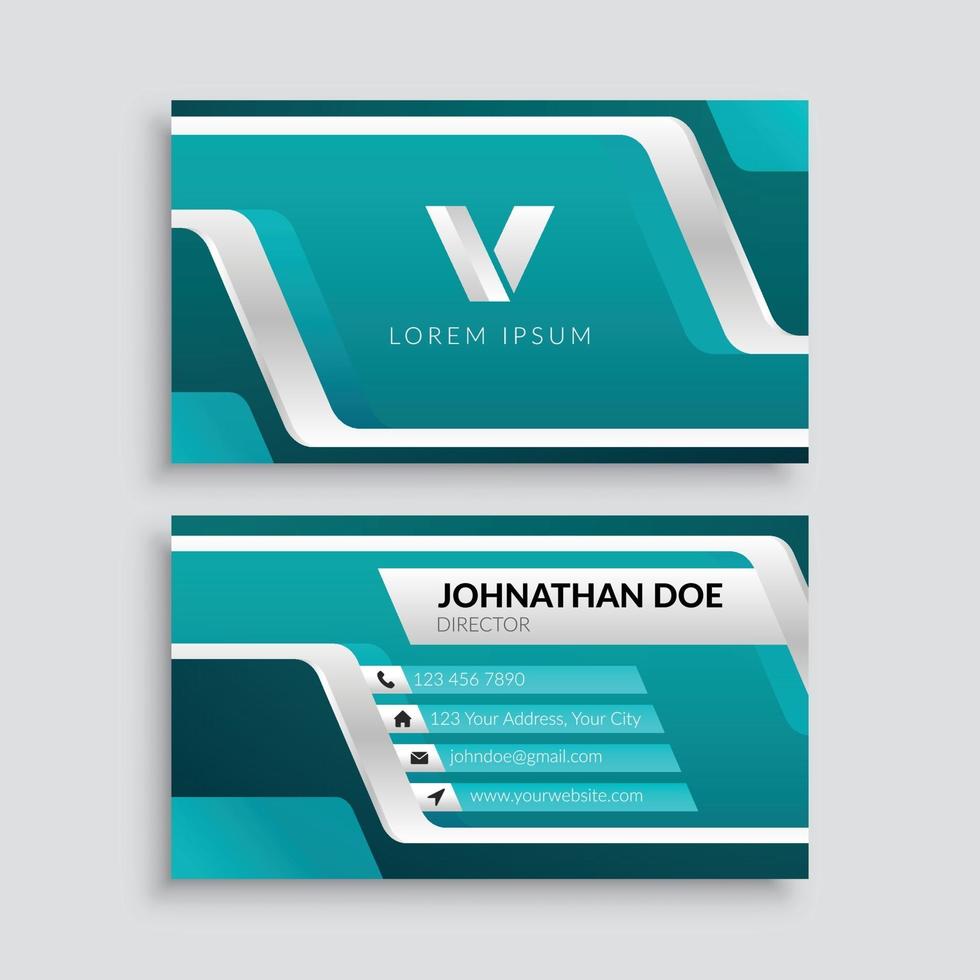 Futuristic Corporate Business Card Template vector