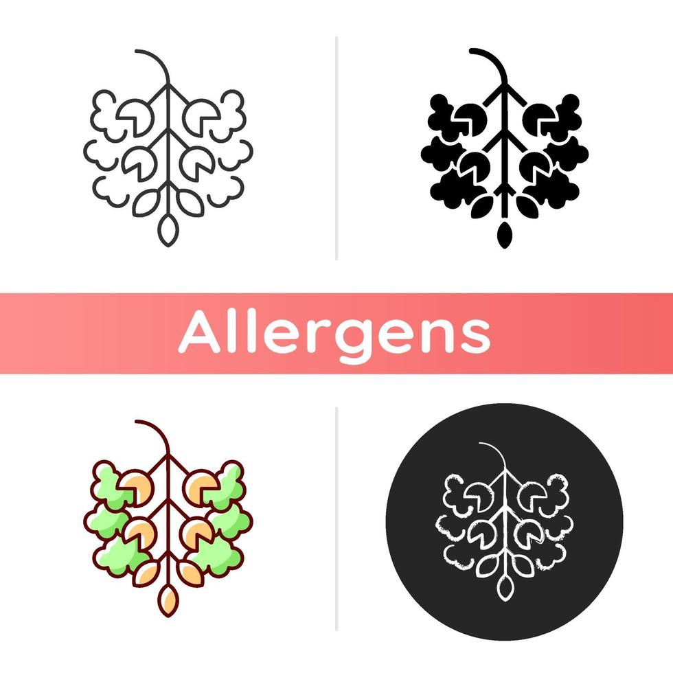 Poplar tree pollen icon vector