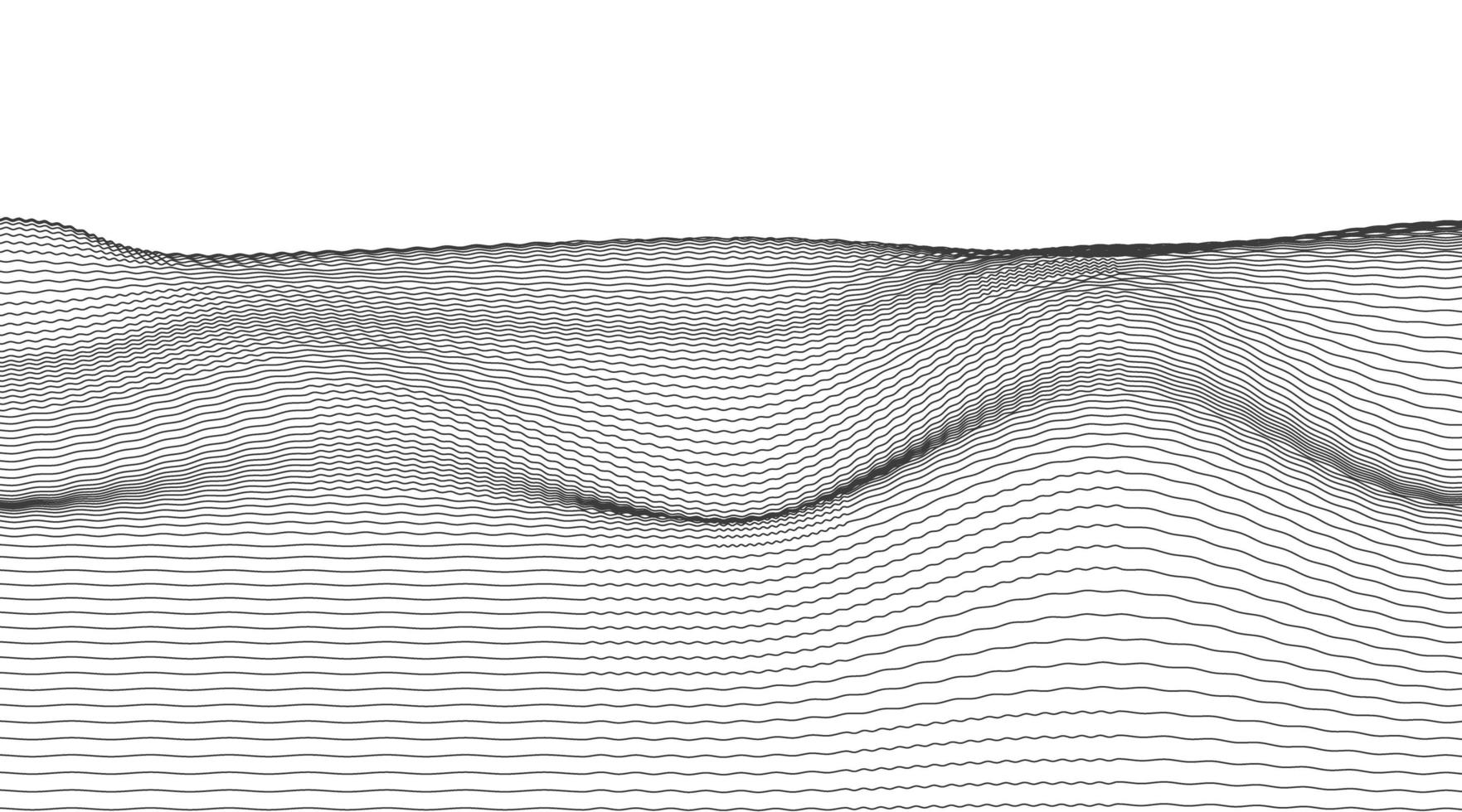 línea dinámica negra sobre fondo blanco vector