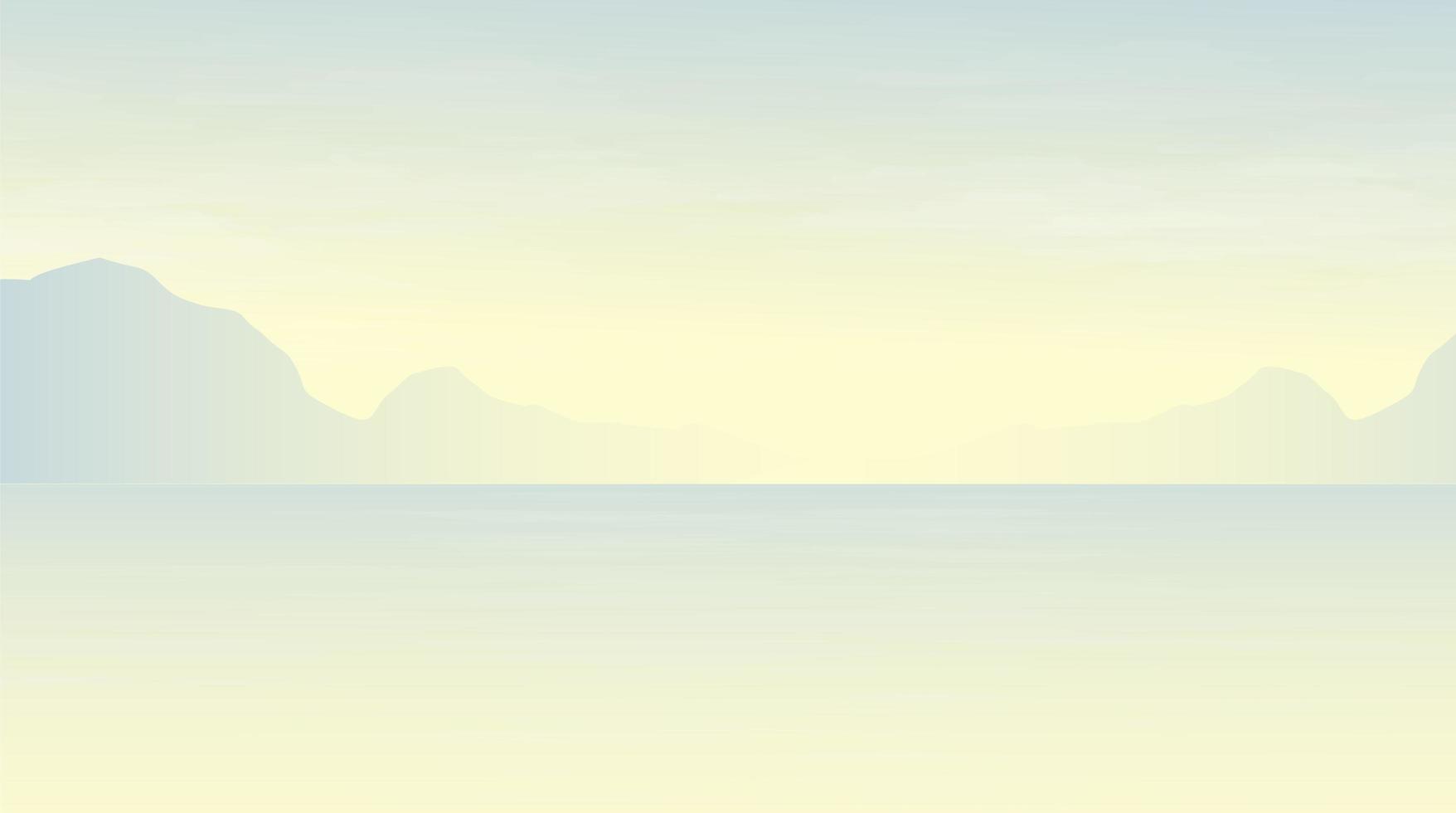 Mountain landscape with lake background vector