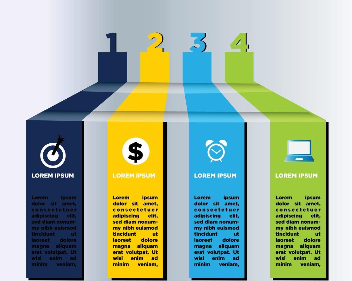 infografías para presentación de negocios. vector