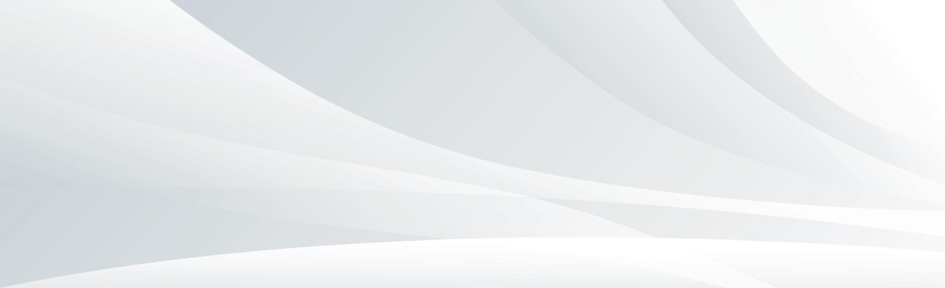 White vector panoramic background with wavy lines