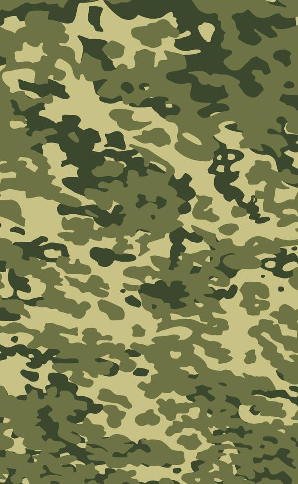 Fondo de impresión de color caqui de textura de camuflaje militar - vector