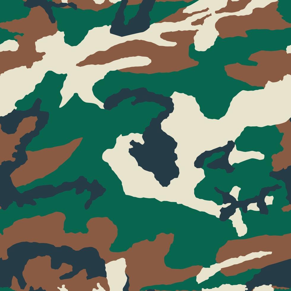 Fondo de impresión de color caqui de textura de camuflaje militar - vector