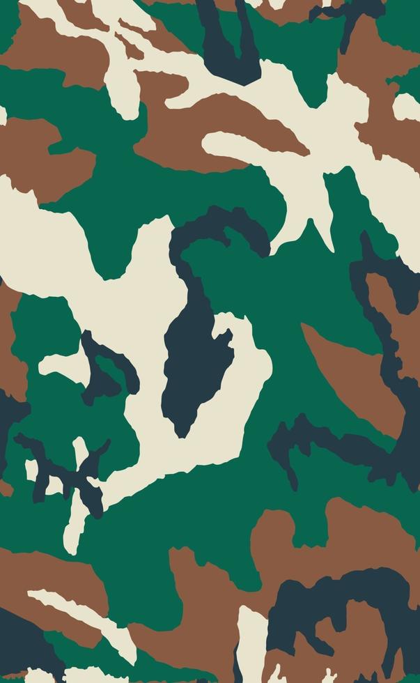 Fondo de impresión de color caqui de textura de camuflaje militar - vector