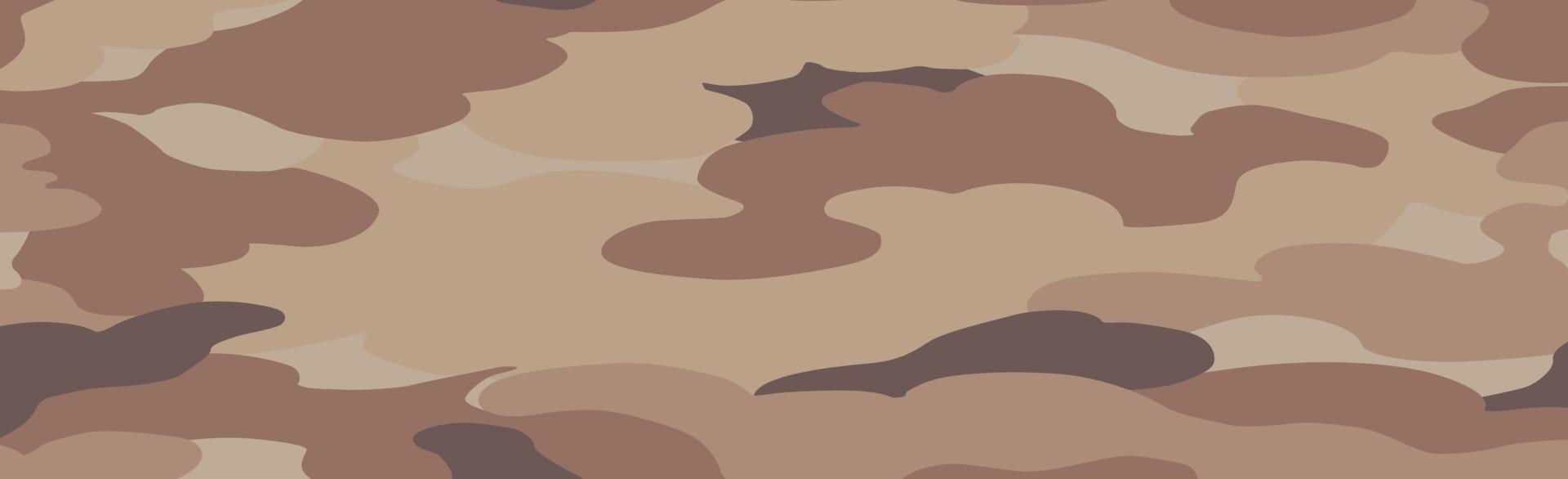 Military or hunting panoramic khaki geometric seamless pattern - Vector