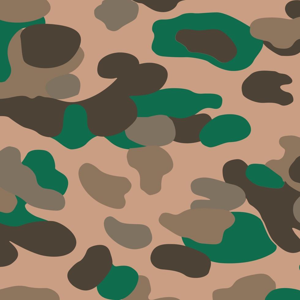 Fondo de impresión de color caqui de textura de camuflaje militar - vector